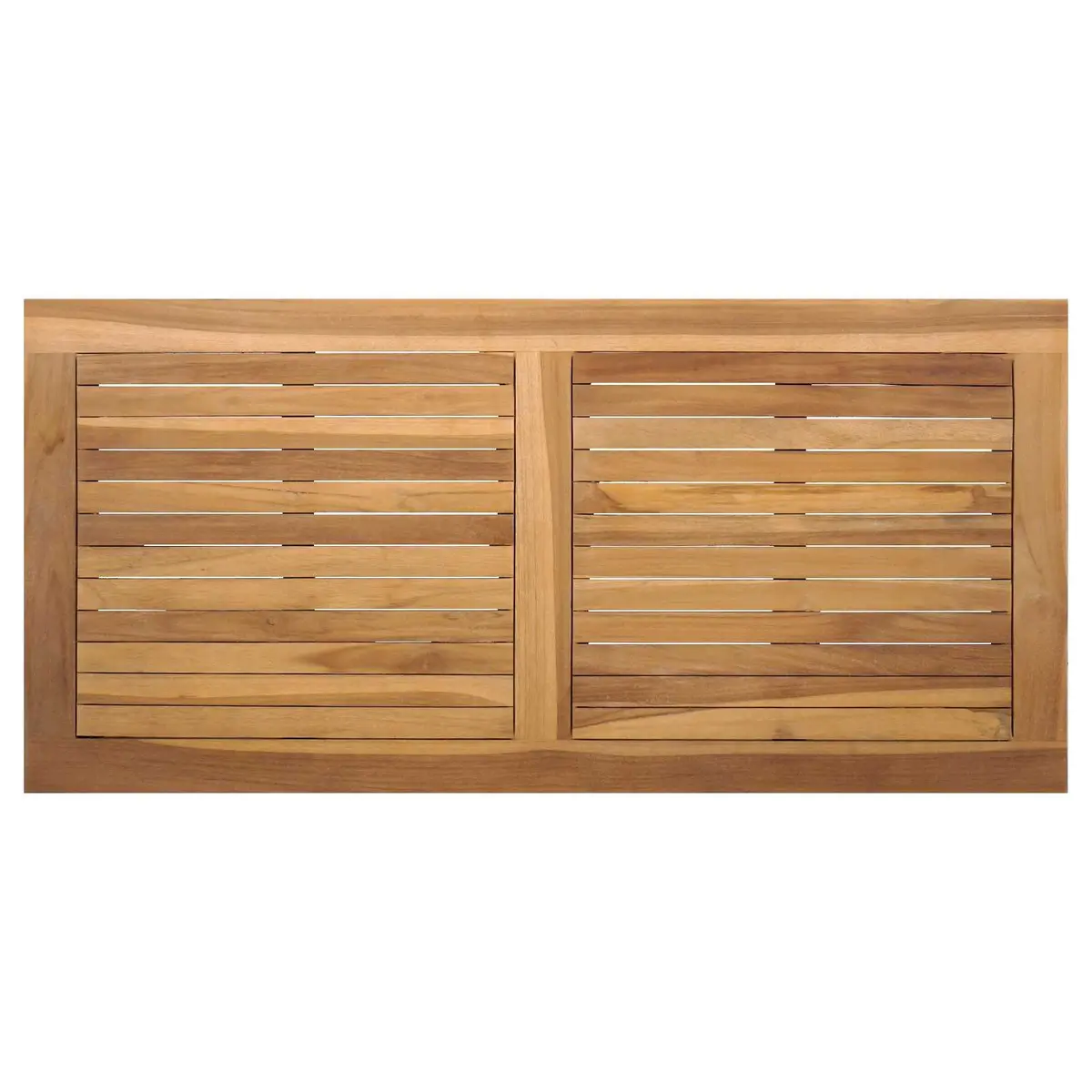 Outdoor Sectional Sofa Table in Brown Teak Wood
