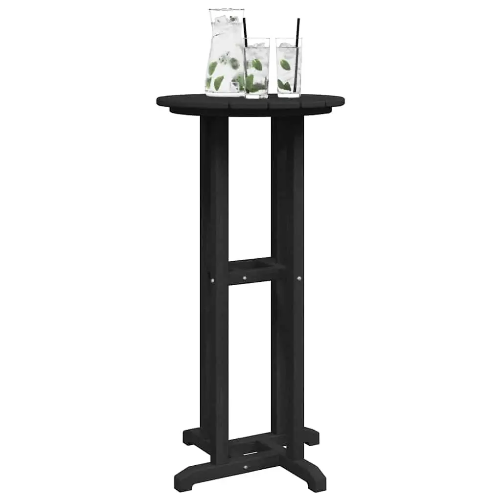 Black Polyethylene Outdoor Round Bar Table 55x55x107cm