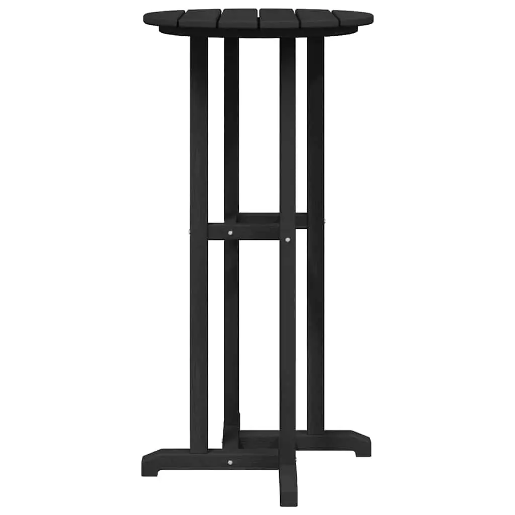 Black Polyethylene Outdoor Round Bar Table 55x55x107cm