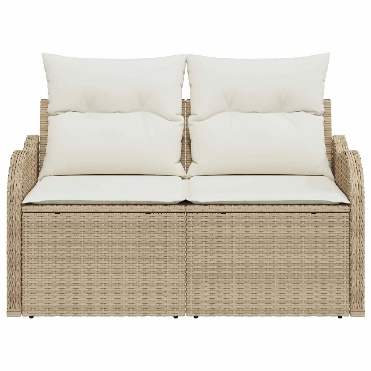 Outdoor Garden Sofa with Cushions in Beige