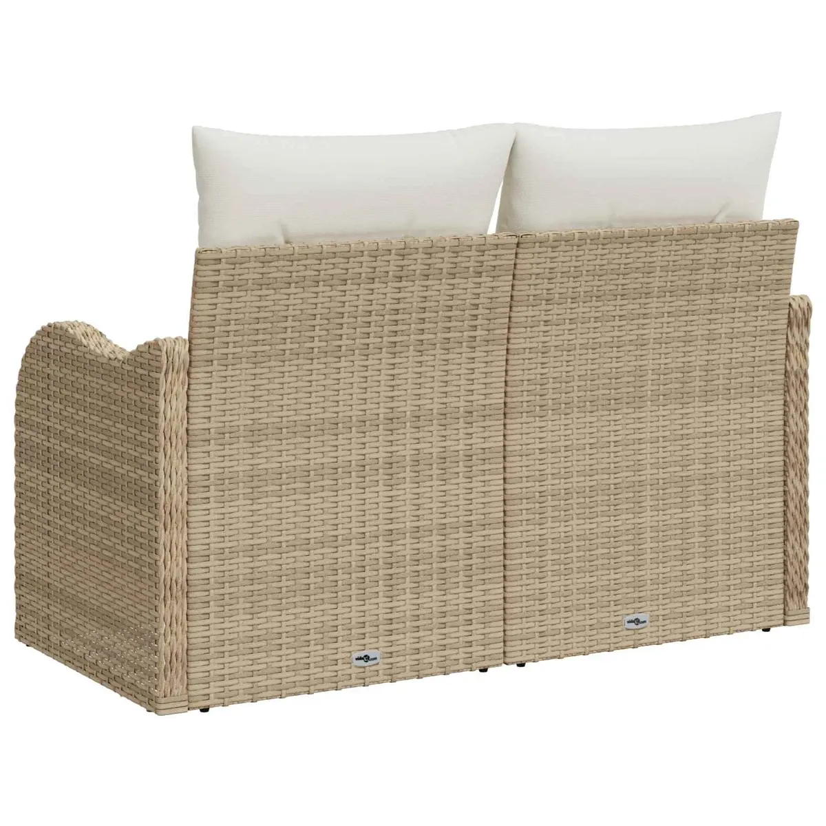 Outdoor Garden Sofa with Cushions in Beige