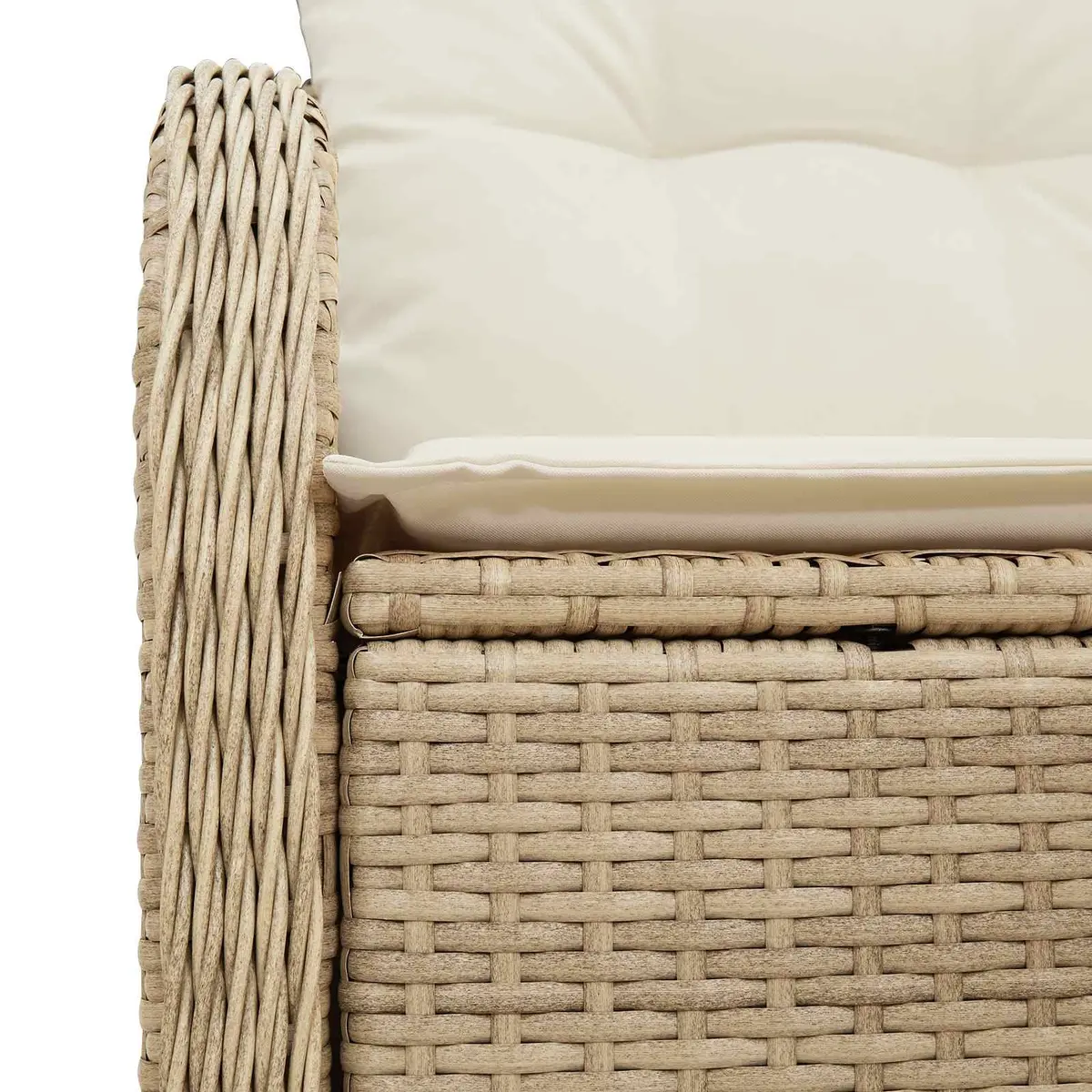 Outdoor Garden Sofa with Cushions in Beige