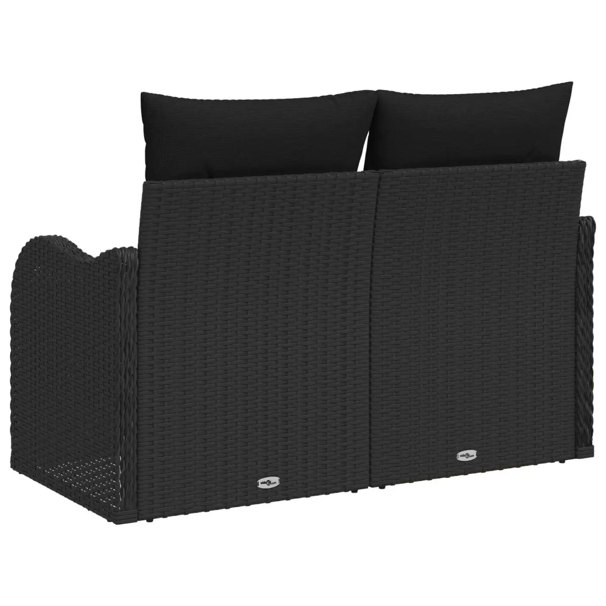 Black Poly Rattan Outdoor Garden Sofa
