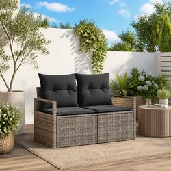 Grey Modular Lounge Couch for Outdoor Spaces 120x62x69cm