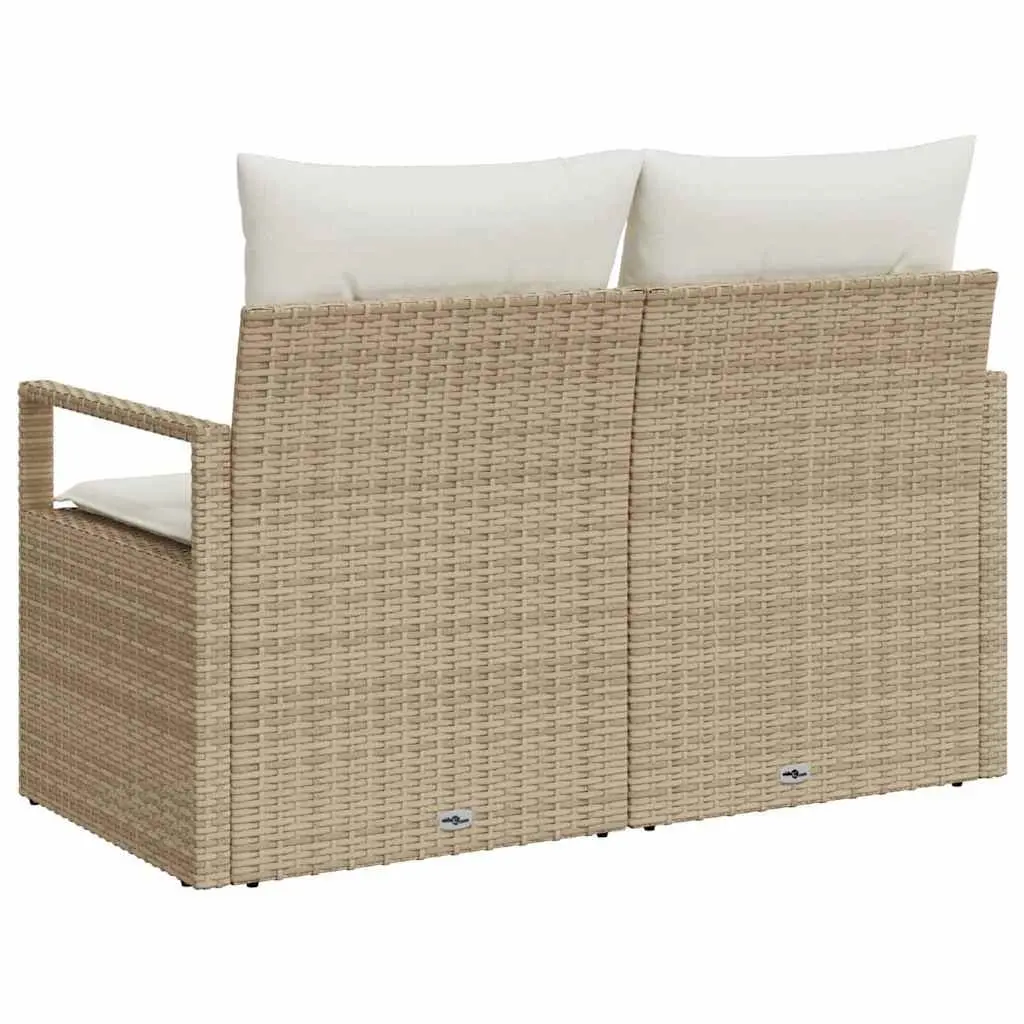 Modular Sofa Poly Rattan 120 x 62 x 69 cm Beige