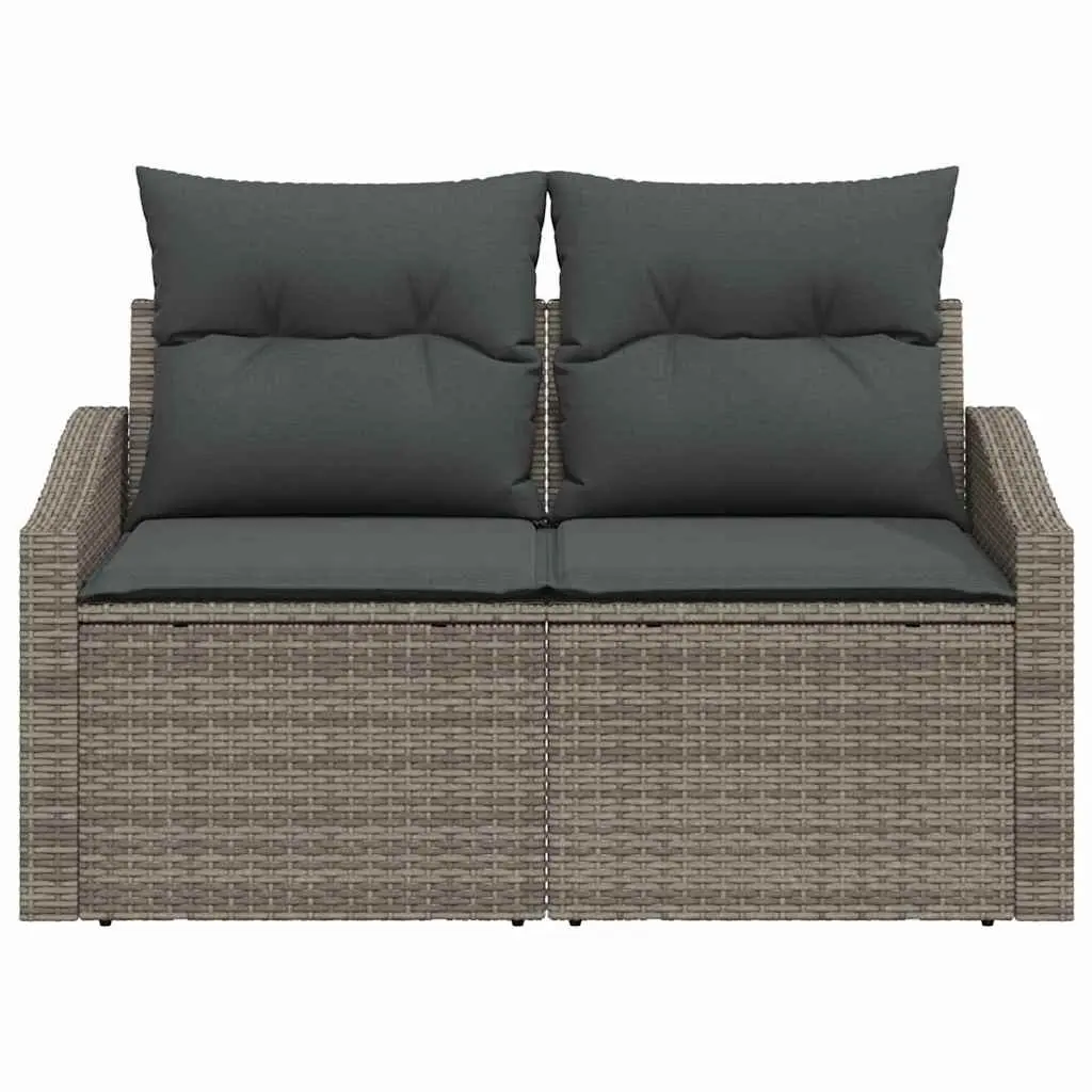 Outdoor Modular Sofa in Grey Poly Rattan