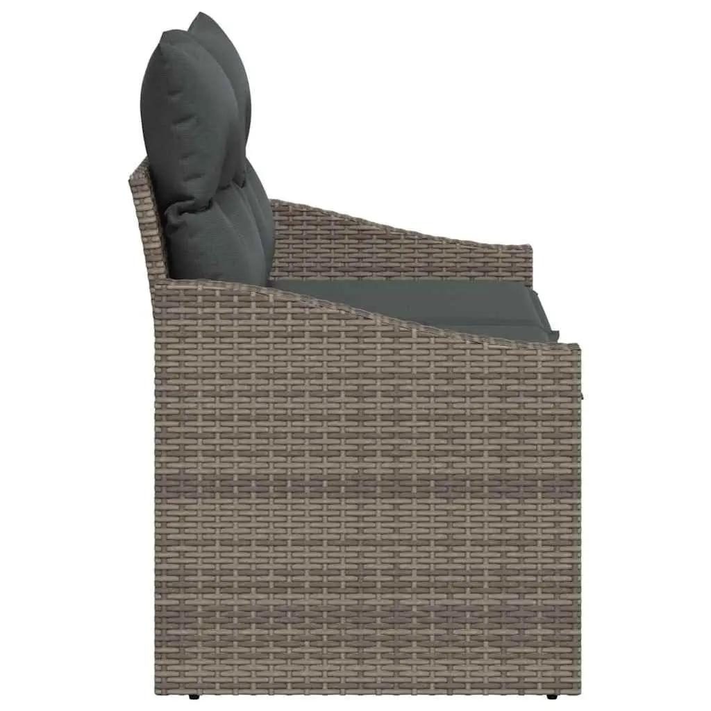 Outdoor Modular Sofa in Grey Poly Rattan