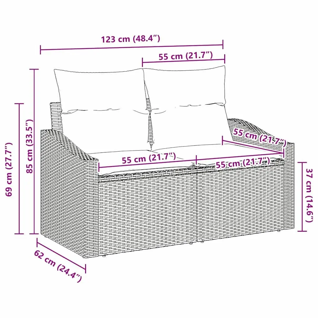 Modular Outdoor Garden Sofa in Beige