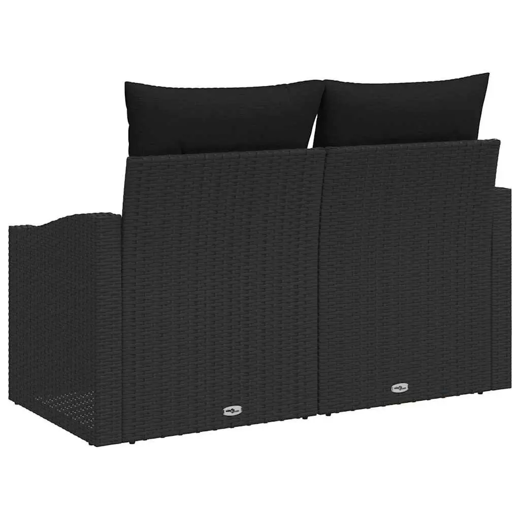 Black Poly Rattan Modular Outdoor Garden Sofa