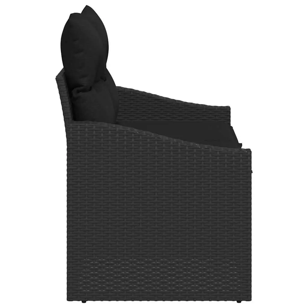 Black Poly Rattan Modular Outdoor Garden Sofa