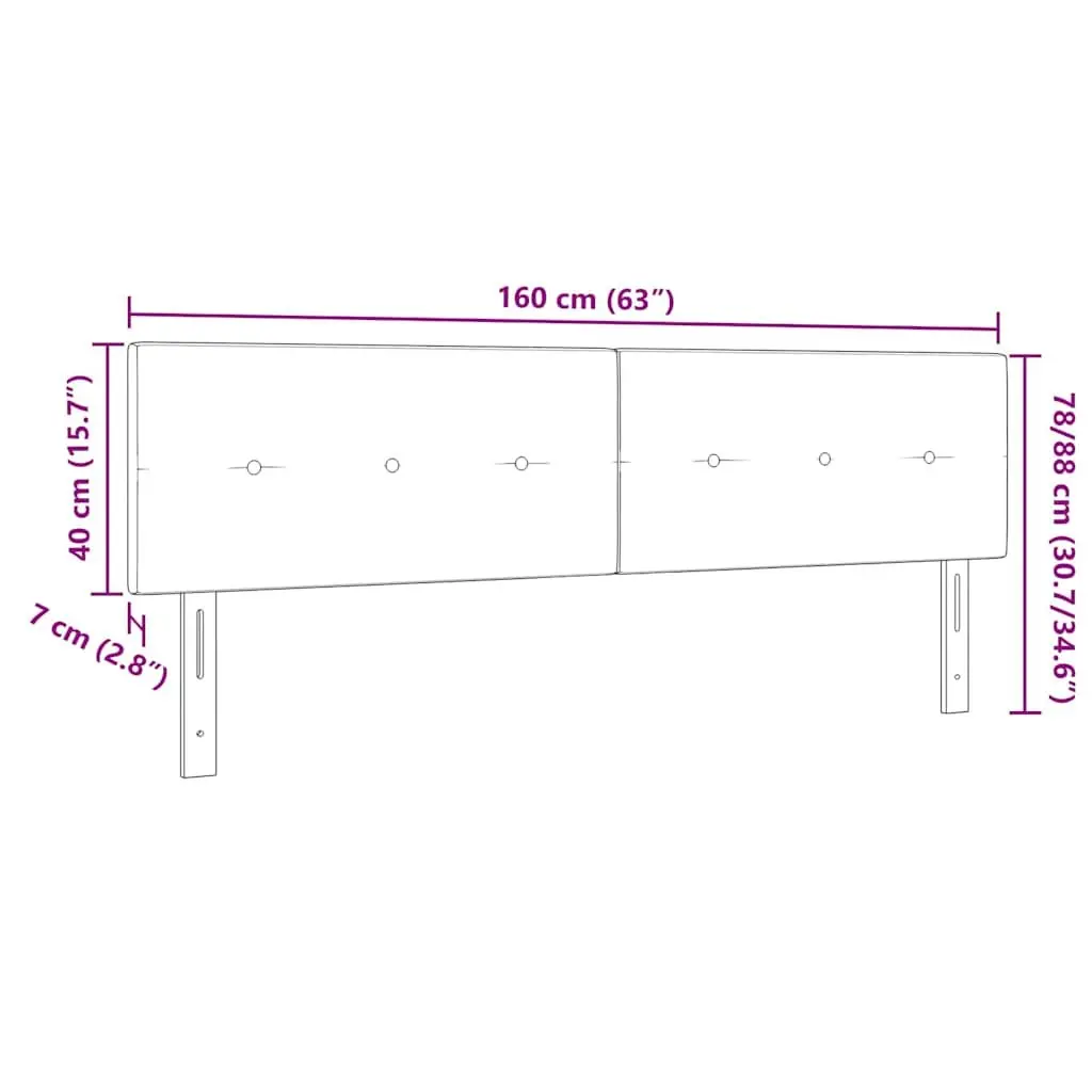 Height-Adjustable Headboard 160cm in Grey Fabric