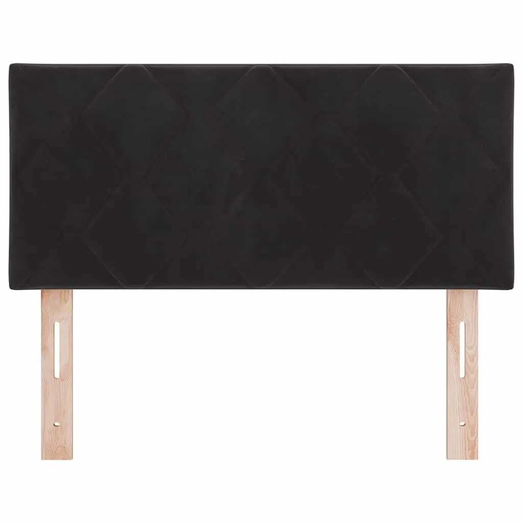 Headboard Velvet Black 100 cm Upholstered Adjustable Modern Bedroom Furniture