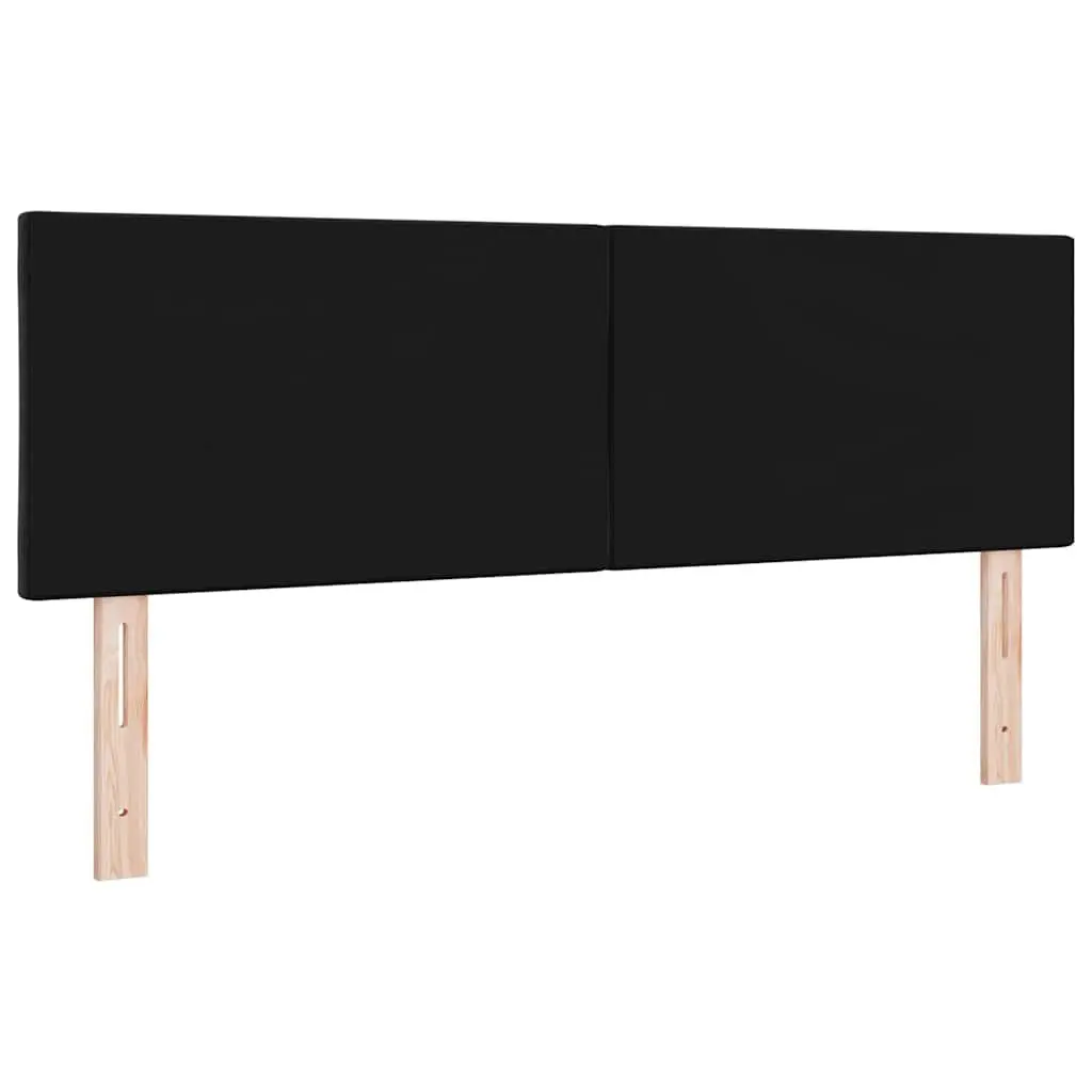Black Velvet Headboard 144 cm with Adjustable Height