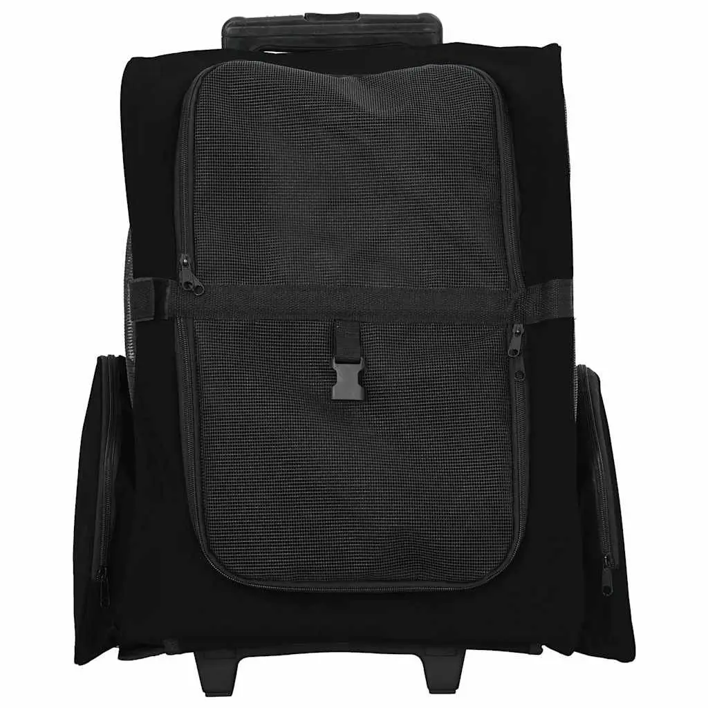 3-in-1 Pet Trolley Carrier Backpack Black 48x32cm