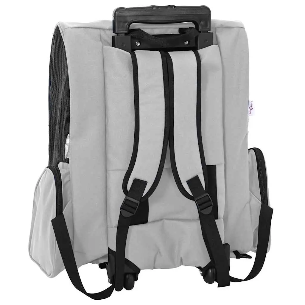Grey 3-in-1 Pet Trolley with Adjustable Handle
