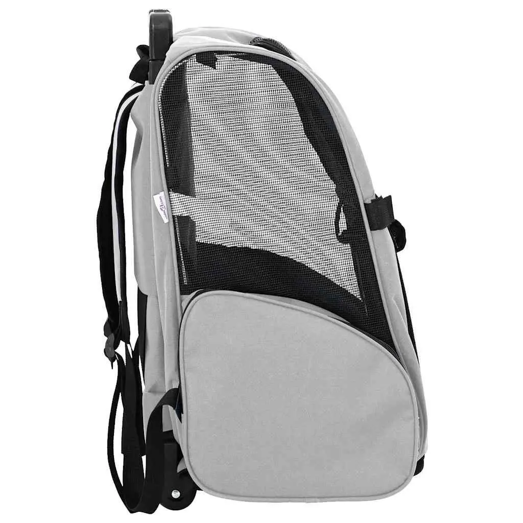 Grey 3-in-1 Pet Trolley with Adjustable Handle