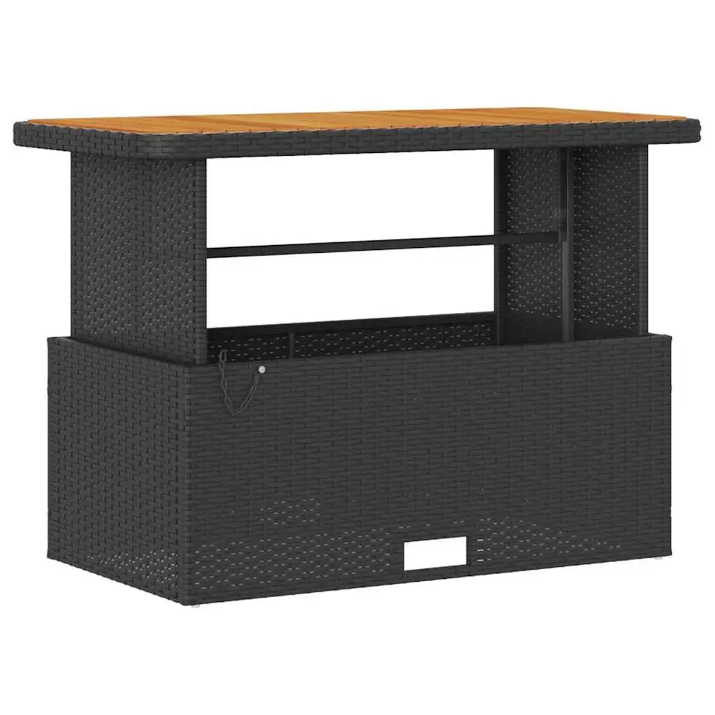 Black Poly Rattan Garden Dining Set