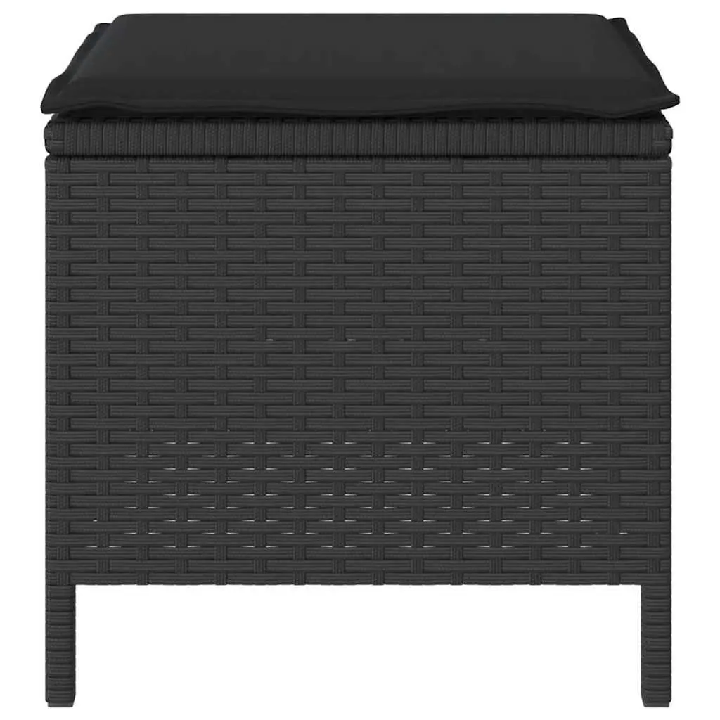 Black Poly Rattan Garden Dining Set