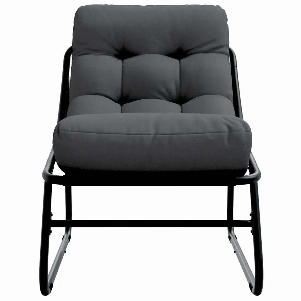 Garden Chairs Powder-Coated Steel Black 2 Piece Patio Seating Set