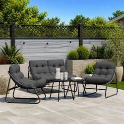Stylish 3 Piece Garden Furniture Set with Cushions
