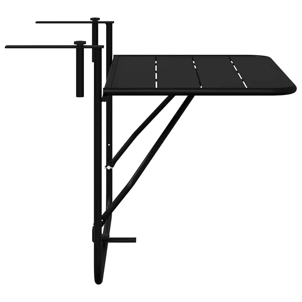 Foldable Hanging Balcony Table for Outdoor Use 60x39x65cm