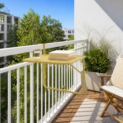 Durable Steel Hanging Balcony Table for Outdoors