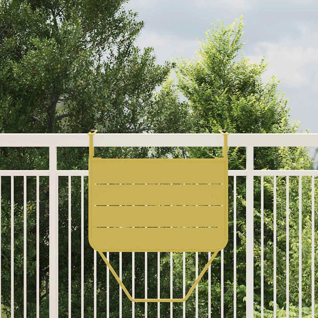 Hanging Balcony Table Steel 60 x 39 x 65 cm Gold