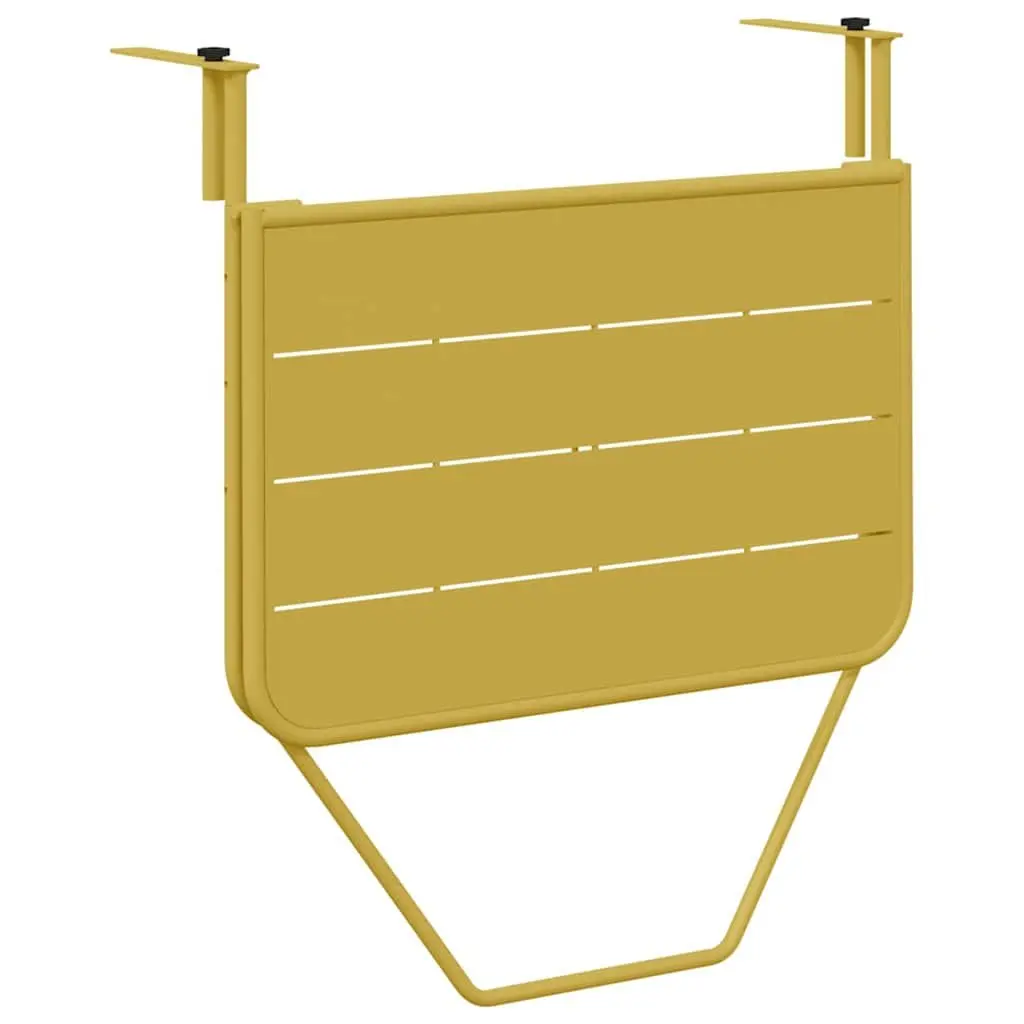 Hanging Balcony Table Steel 60 x 39 x 65 cm Gold