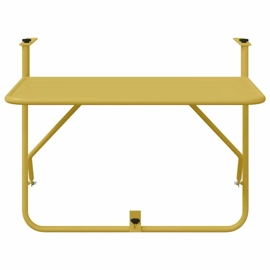 Hanging Balcony Table Steel 60 x 39 x 65 cm Gold