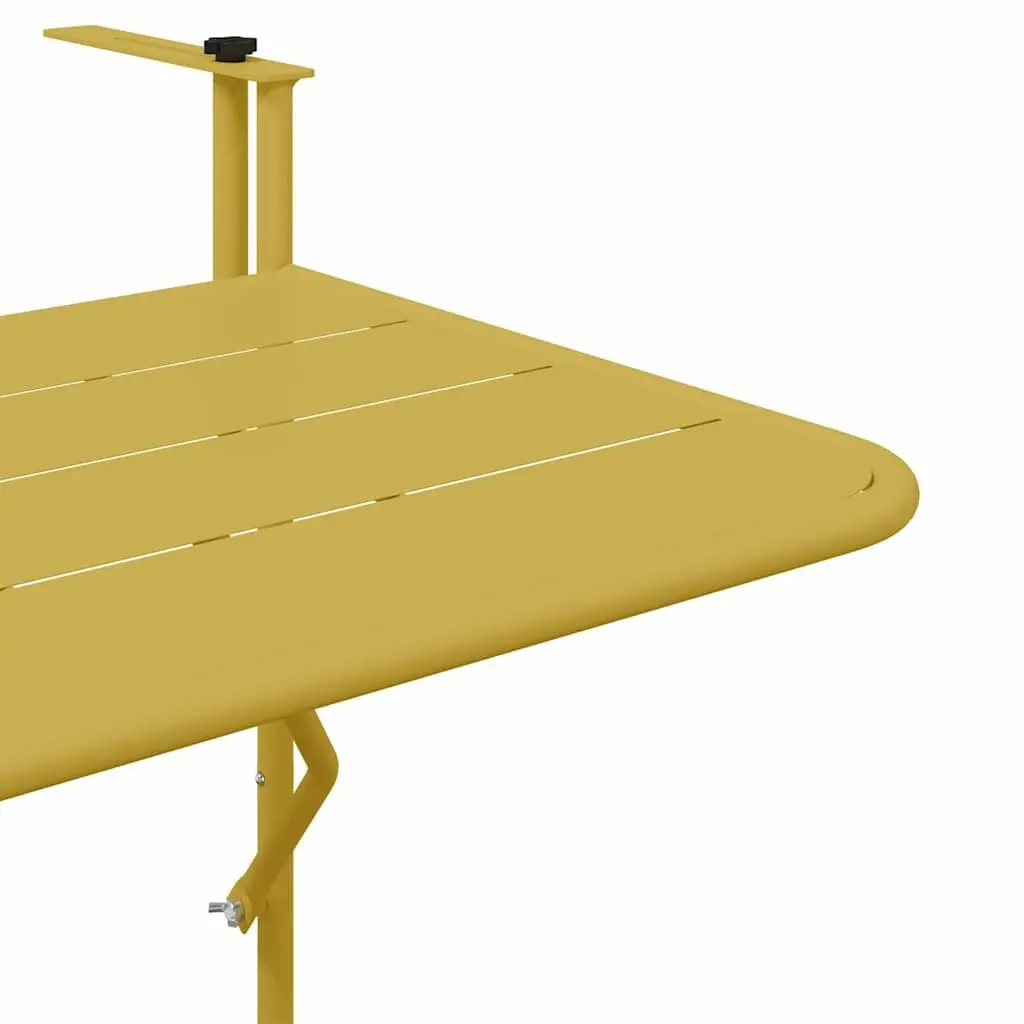 Hanging Balcony Table Steel 60 x 39 x 65 cm Gold