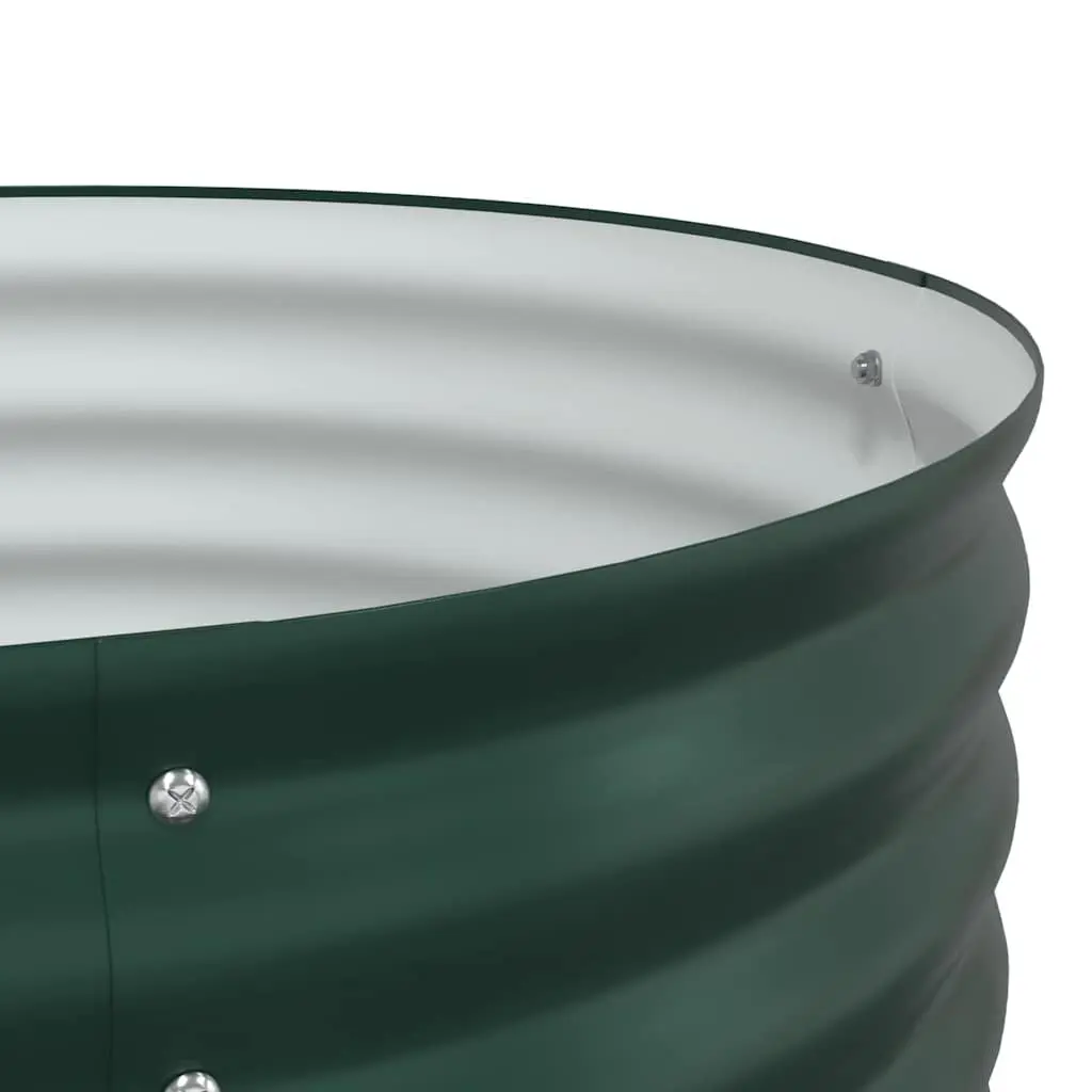 Raised Bed Garden Planter Steel 320x80x81cm Green