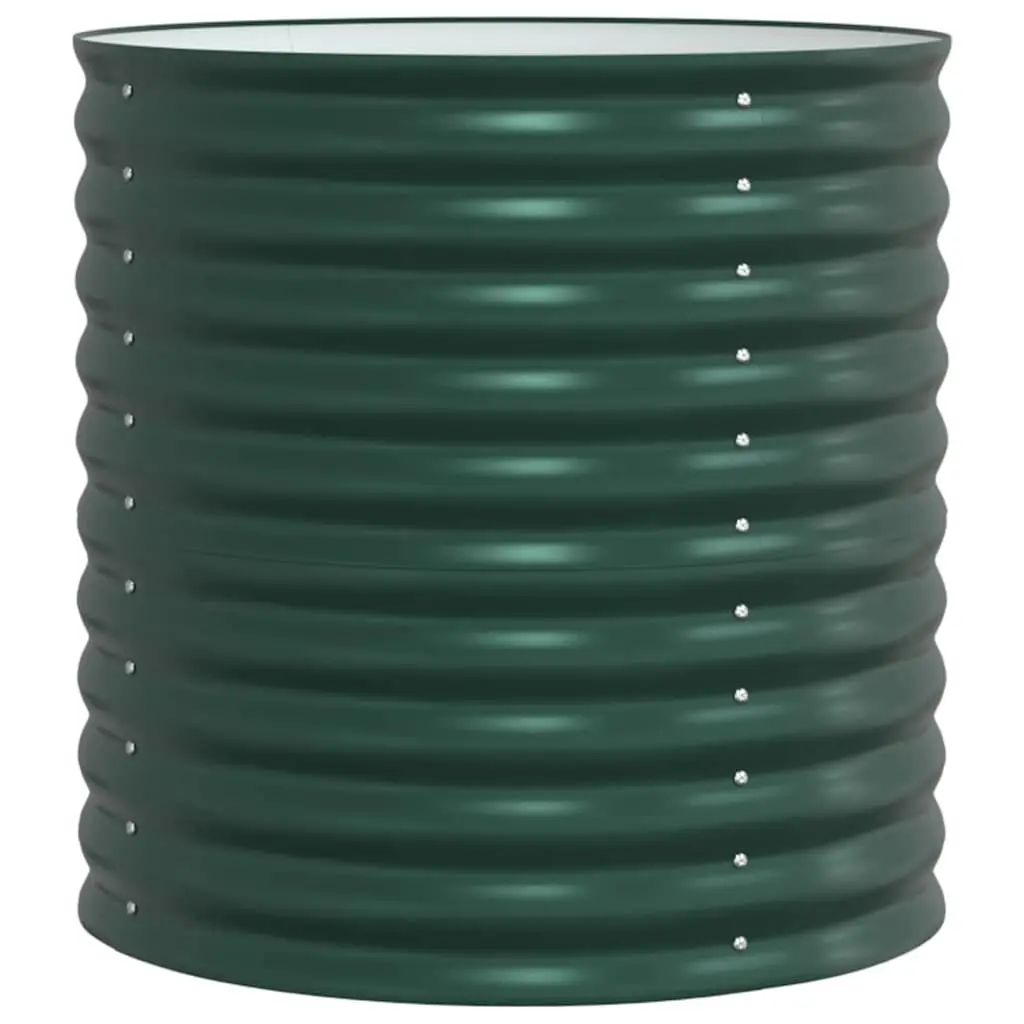 Raised Bed Planter Steel 80 x 80 x 81 cm Green