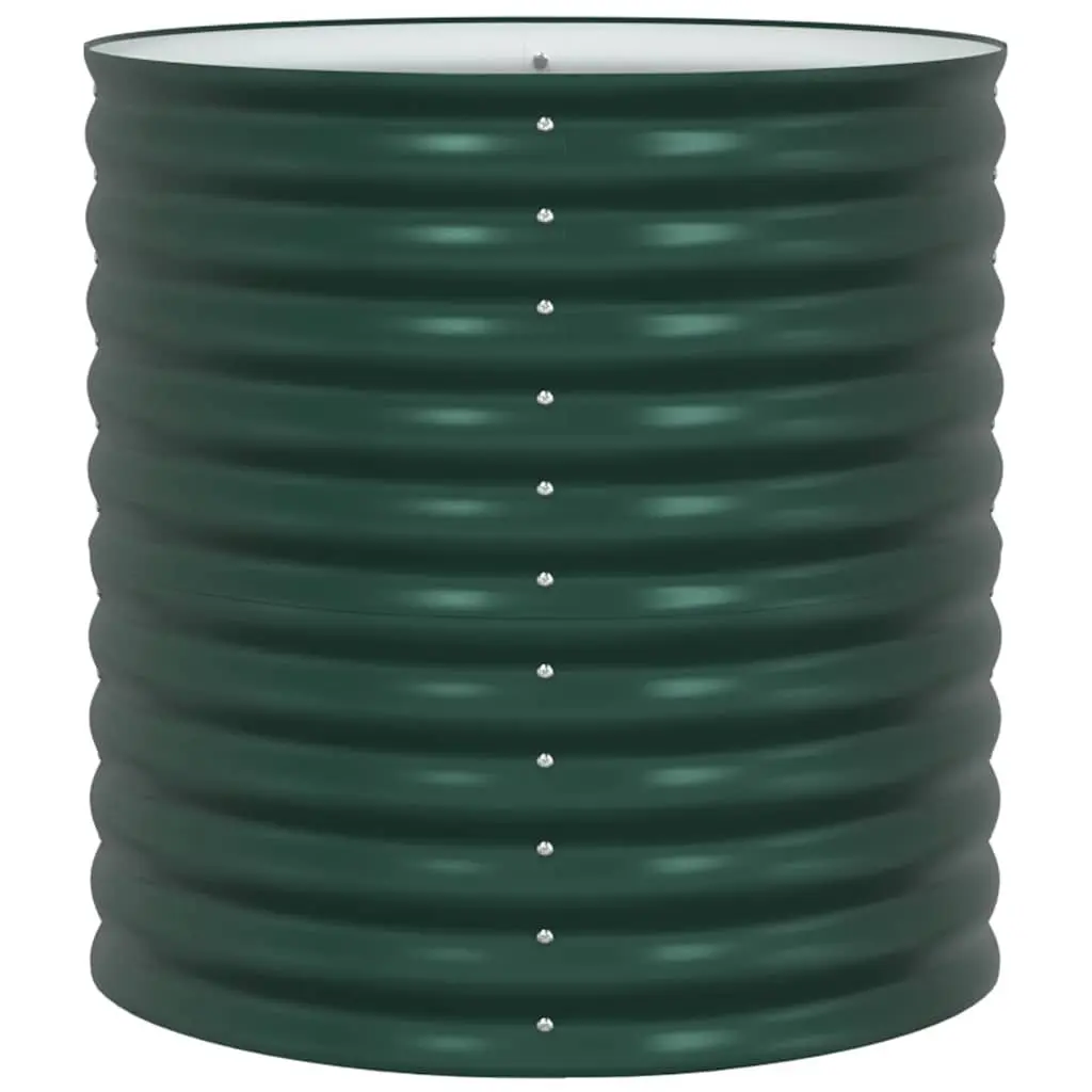 Raised Bed Planter Steel 80 x 80 x 81 cm Green