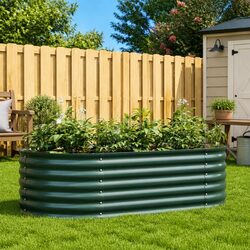 Durable Raised Garden Bed in Steel - 160 x 80 x 44 cm