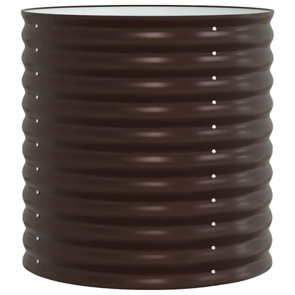 Steel Brown Raised Bed Planter 80x80x81cm for Gardens