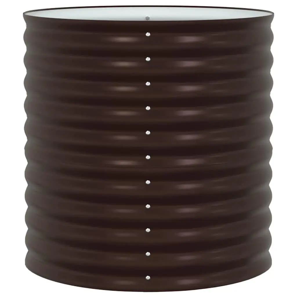Steel Brown Raised Bed Planter 80x80x81cm for Gardens
