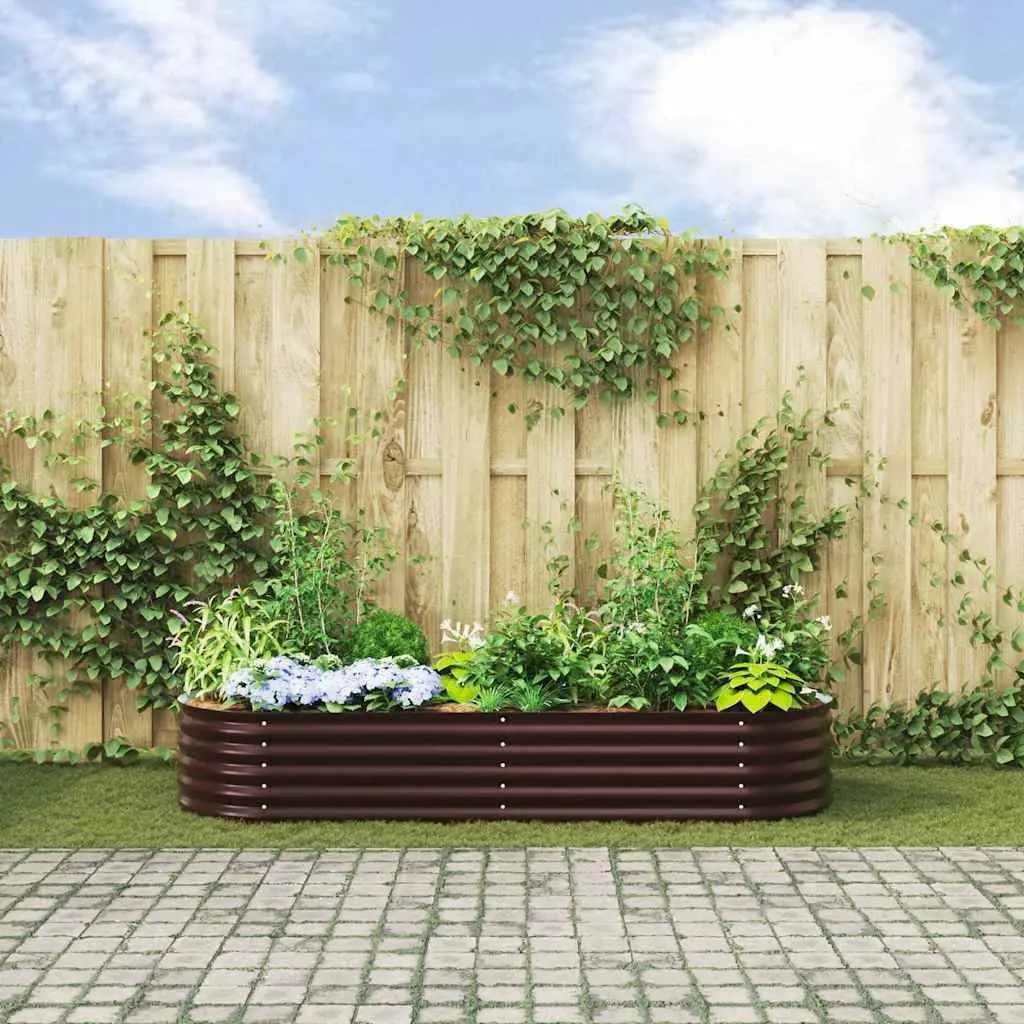 Steel Raised Garden Bed 240x80x44cm for Outdoor Use