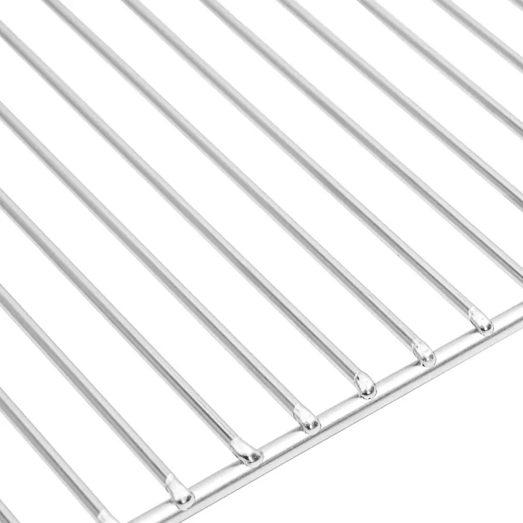 Stainless Steel Grill Grate 50 x 35 cm Silver Rectangular Outdoor Cooking Grill