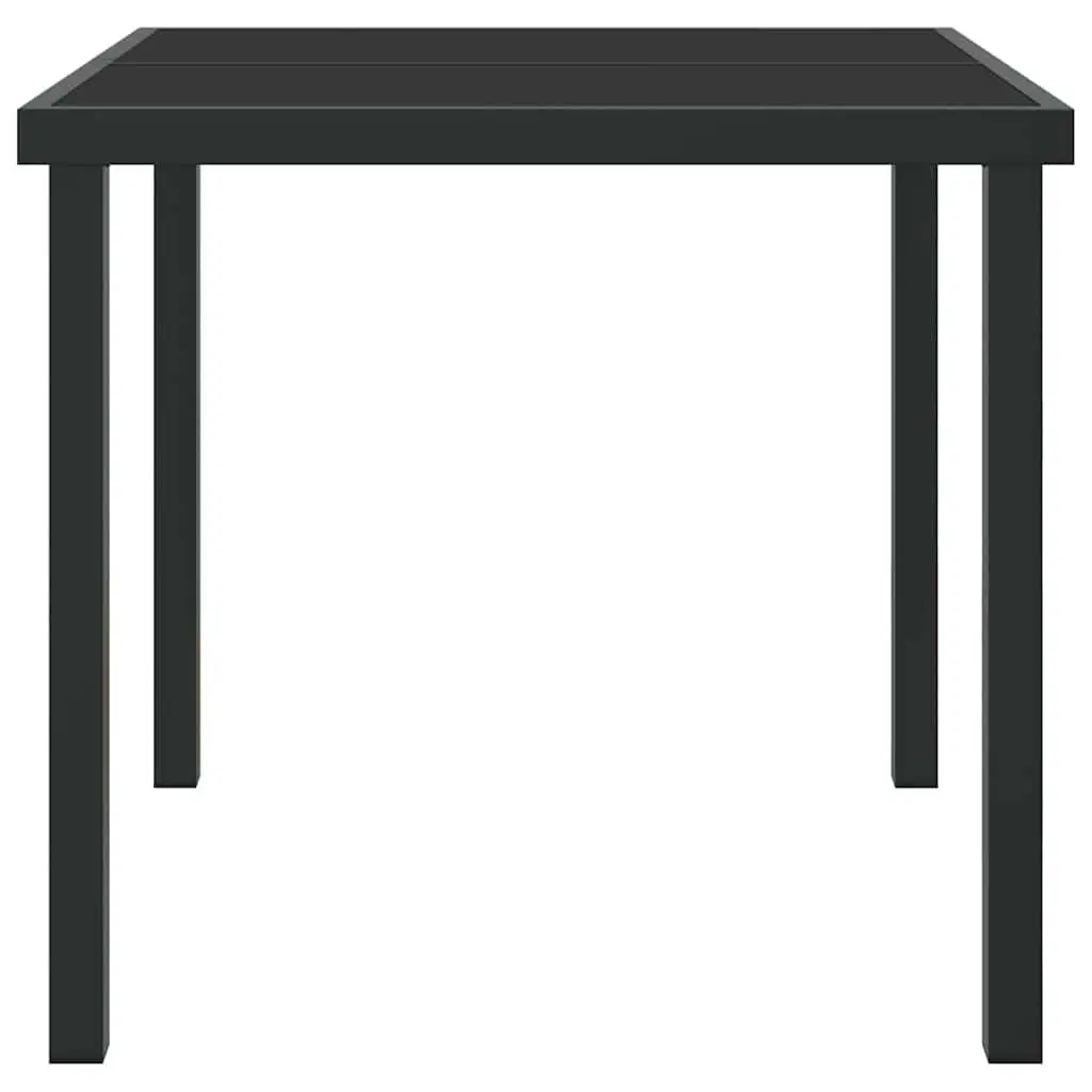 Black Tempered Glass Top Garden Table for Outdoor Spaces