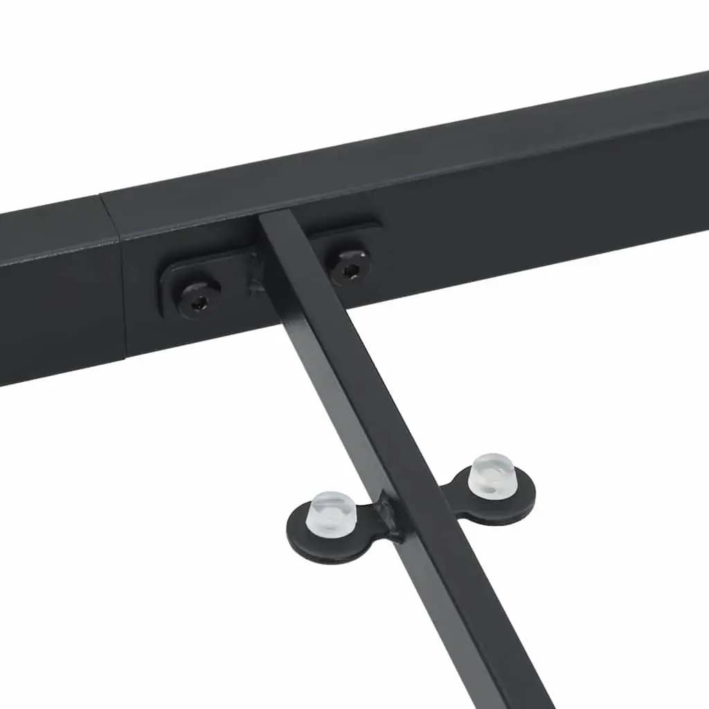 Black Tempered Glass Top Garden Table for Outdoor Spaces