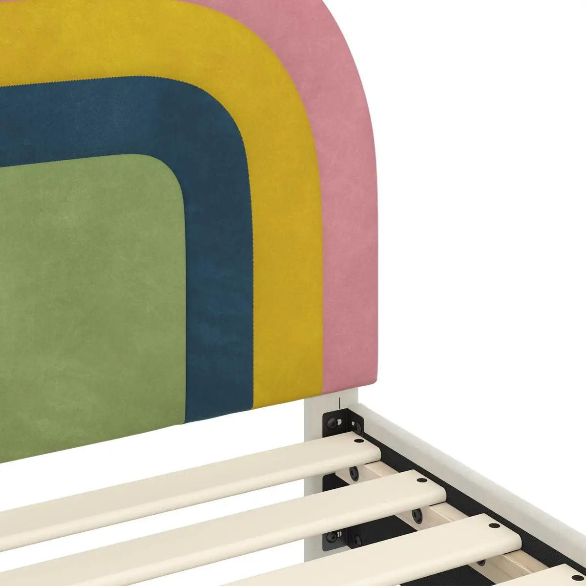Pink Kids Bed Frame with Headboard 90 x 190 cm