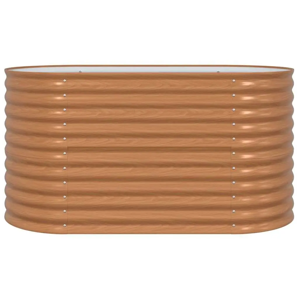 Raised Garden Bed Steel 160x80x81cm Brown