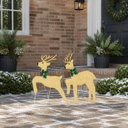 Elegant LED Reindeer Christmas Decorations 2 pcs