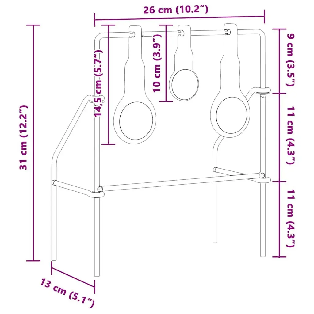 Steel Shooting Target with Automatic Resetting