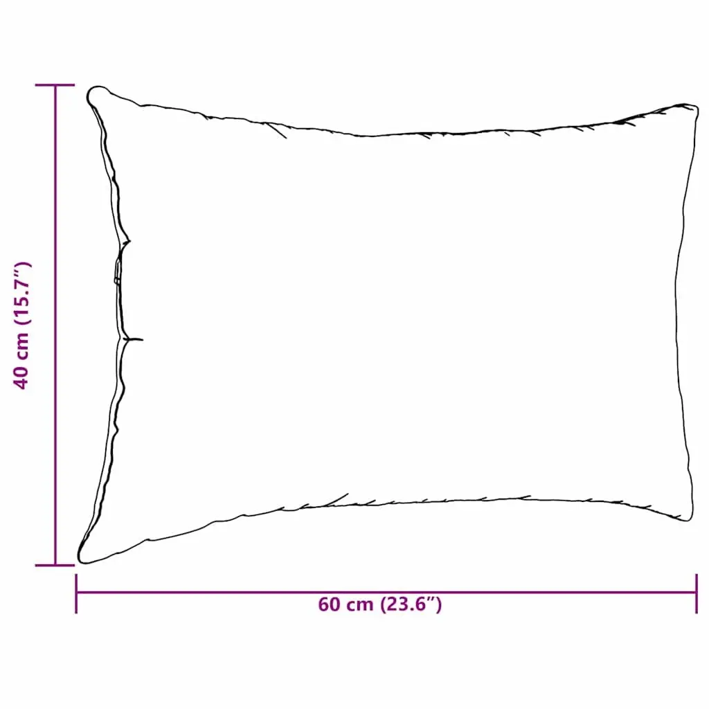 Sofa Pillows Polyester 60 x 40 cm Grey 2 Pieces