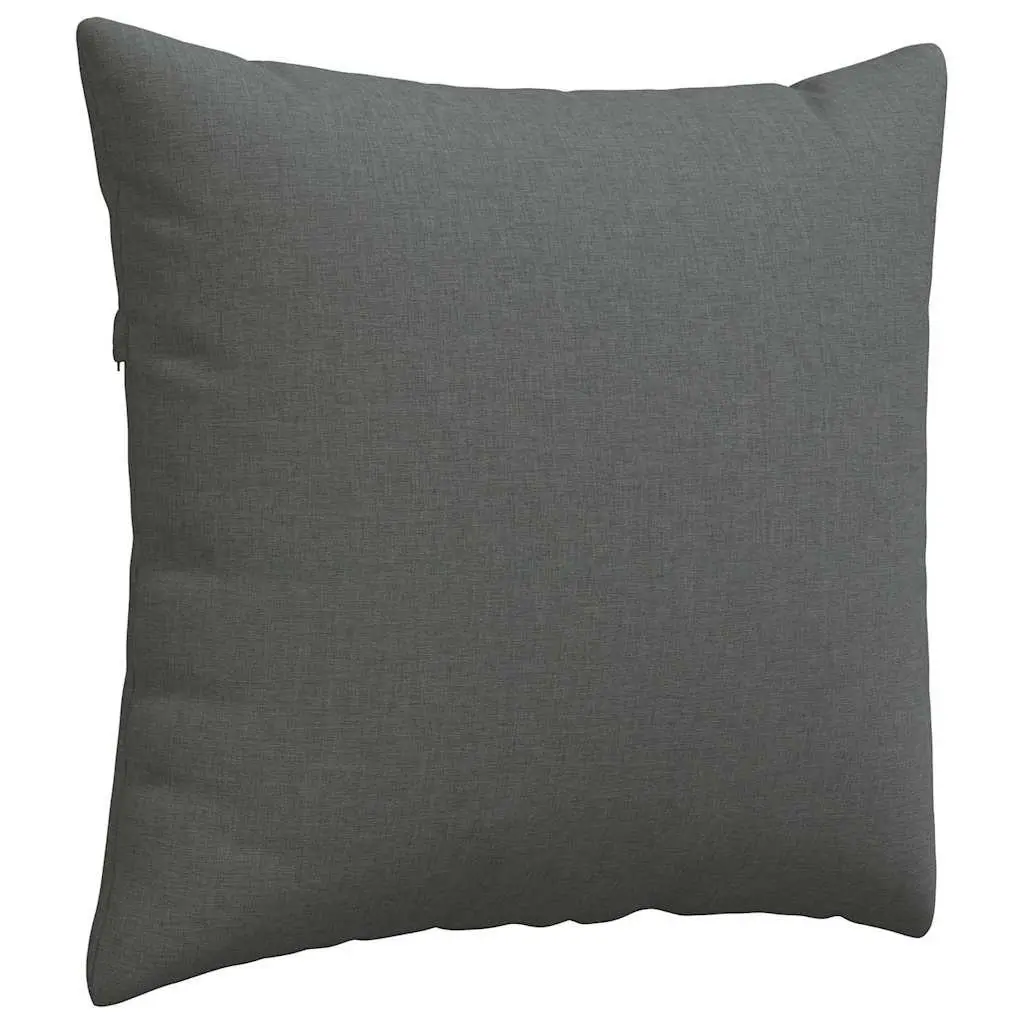 Dark Grey Sofa Pillows 50x50cm Soft Fabric Set