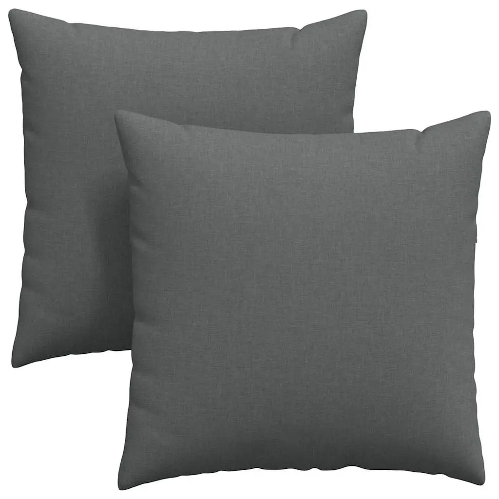 Dark Grey Sofa Pillows 2 Pieces 60 x 60 cm