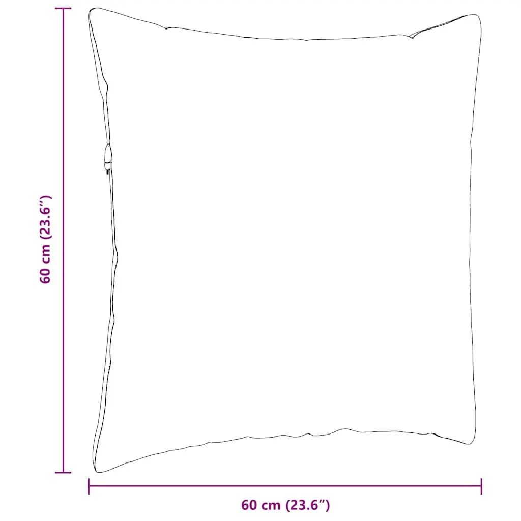 Dark Grey Sofa Pillows 2 Pieces 60 x 60 cm