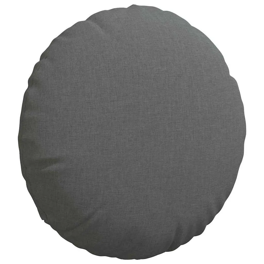 Seat Cushions Fabric 40cm Dark Grey Round 2 pcs Indoor Chair Sofa Decor
