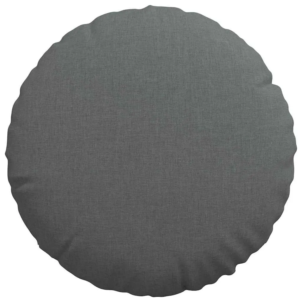 Seat Cushions Fabric 40cm Dark Grey Round 2 pcs Indoor Chair Sofa Decor